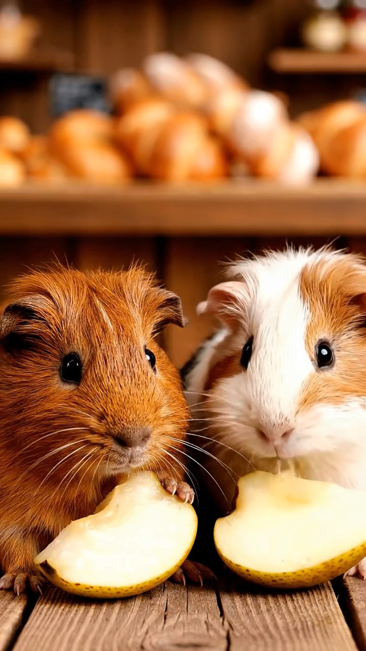 520. Realistic scene of 5 smooth-haired Californian guinea pigs with Cream, Fawn, Sable, Gray, and Cinnamon fur, sleeping in a cozy pile in a lush meadow with wildflowers and a gentle breeze, under golden sunlight, capturing a lifelike, tranquil group moment.