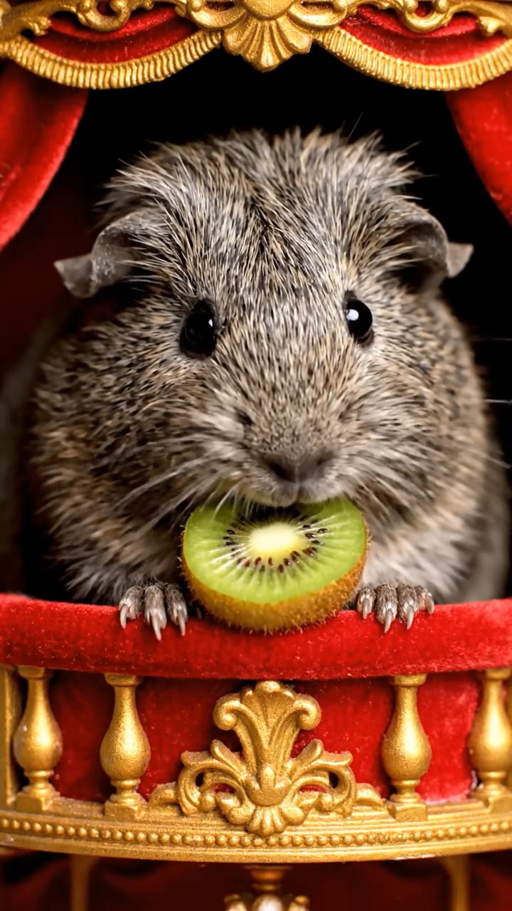 523. Highly detailed view of 3 smooth-haired Himalayan guinea pigs with Gray, Cream, and Brown fur, mating in a secluded grassy clearing surrounded by tall ferns and soft moss, under gentle morning light, creating a realistic, intimate natural scene.