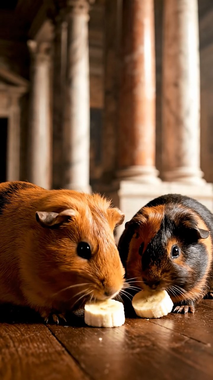 529. Detailed photo of 4 smooth-haired American guinea pigs with White, Orange, Black, and Brown fur, dressed as doctors in tiny white coats, examining patients in a guinea pig hospital with miniature beds and medical charts, under bright lights, creating a vivid, lifelike medical scene.