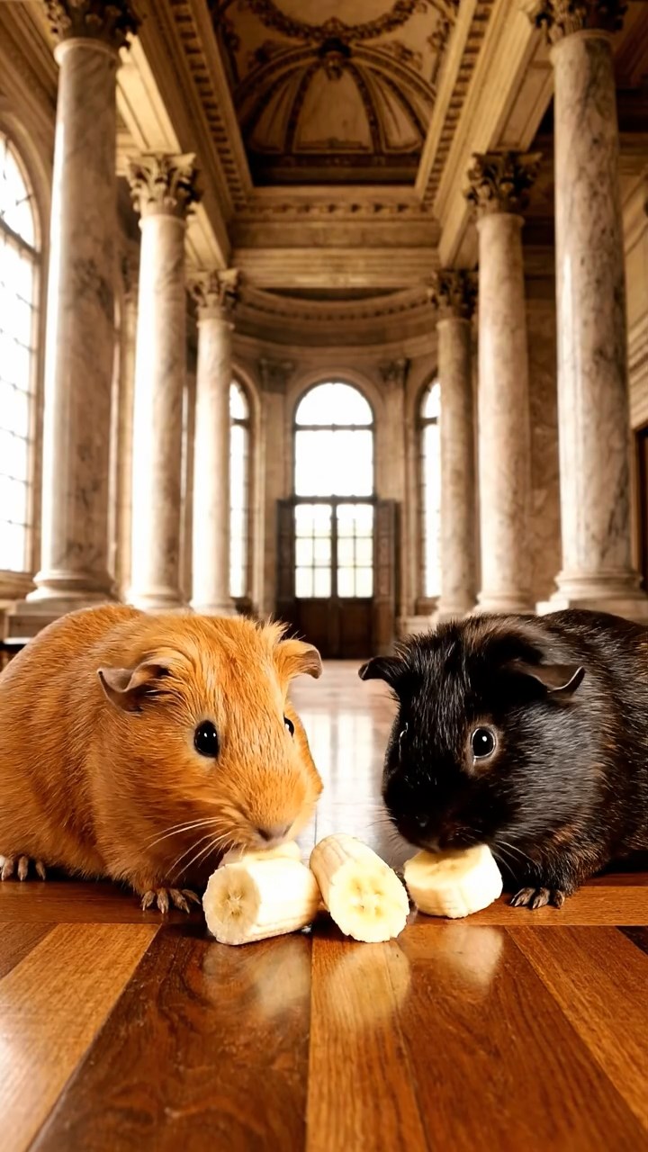 529. Detailed photo of 4 smooth-haired American guinea pigs with White, Orange, Black, and Brown fur, dressed as doctors in tiny white coats, examining patients in a guinea pig hospital with miniature beds and medical charts, under bright lights, creating a vivid, lifelike medical scene.
