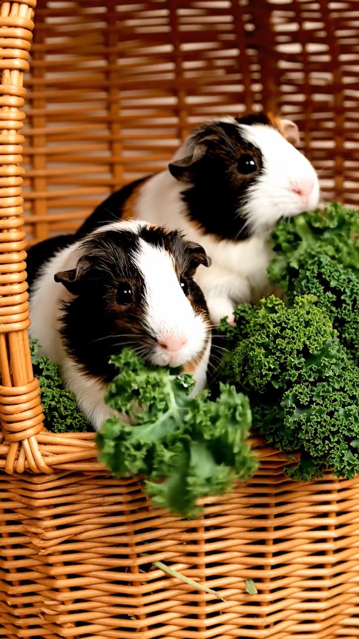 537. Detailed photo of 2 smooth-haired American guinea pigs with Fawn and Sable fur, dressed as bakers in tiny aprons, baking muffins in a guinea pig bakery with hay ovens and wooden counters, under soft lamplight, creating a realistic, cozy culinary scene.