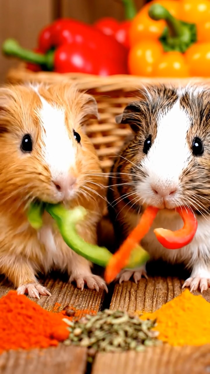 543. Highly detailed view of 3 smooth-haired Himalayan guinea pigs with Gray, Cream, and Brown fur, mating in a secluded grassy clearing surrounded by tall ferns and soft moss, under gentle morning light, creating a realistic, intimate natural scene.