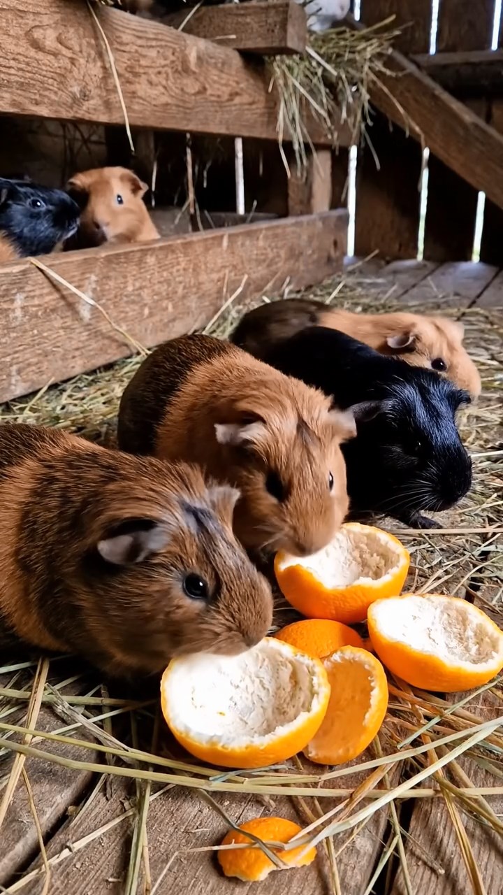 546. Photorealistic scene of 1 smooth-haired Teddy guinea pig with Cream fur, drinking from a clear stream, on a forested slope with pine needles and moss, under dappled sunlight, capturing a serene, lifelike moment of natural hydration.
