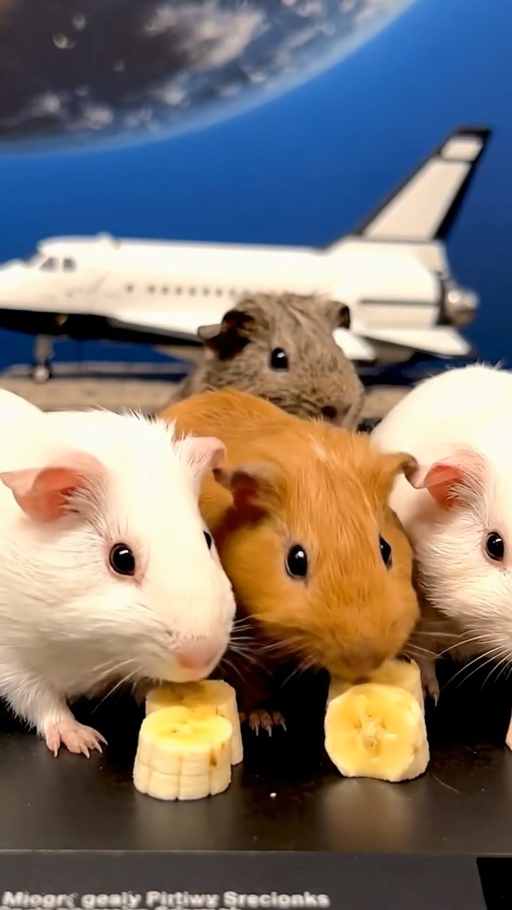 546. Photorealistic scene of 1 smooth-haired Teddy guinea pig with Cream fur, drinking from a clear stream, on a forested slope with pine needles and moss, under dappled sunlight, capturing a serene, lifelike moment of natural hydration.