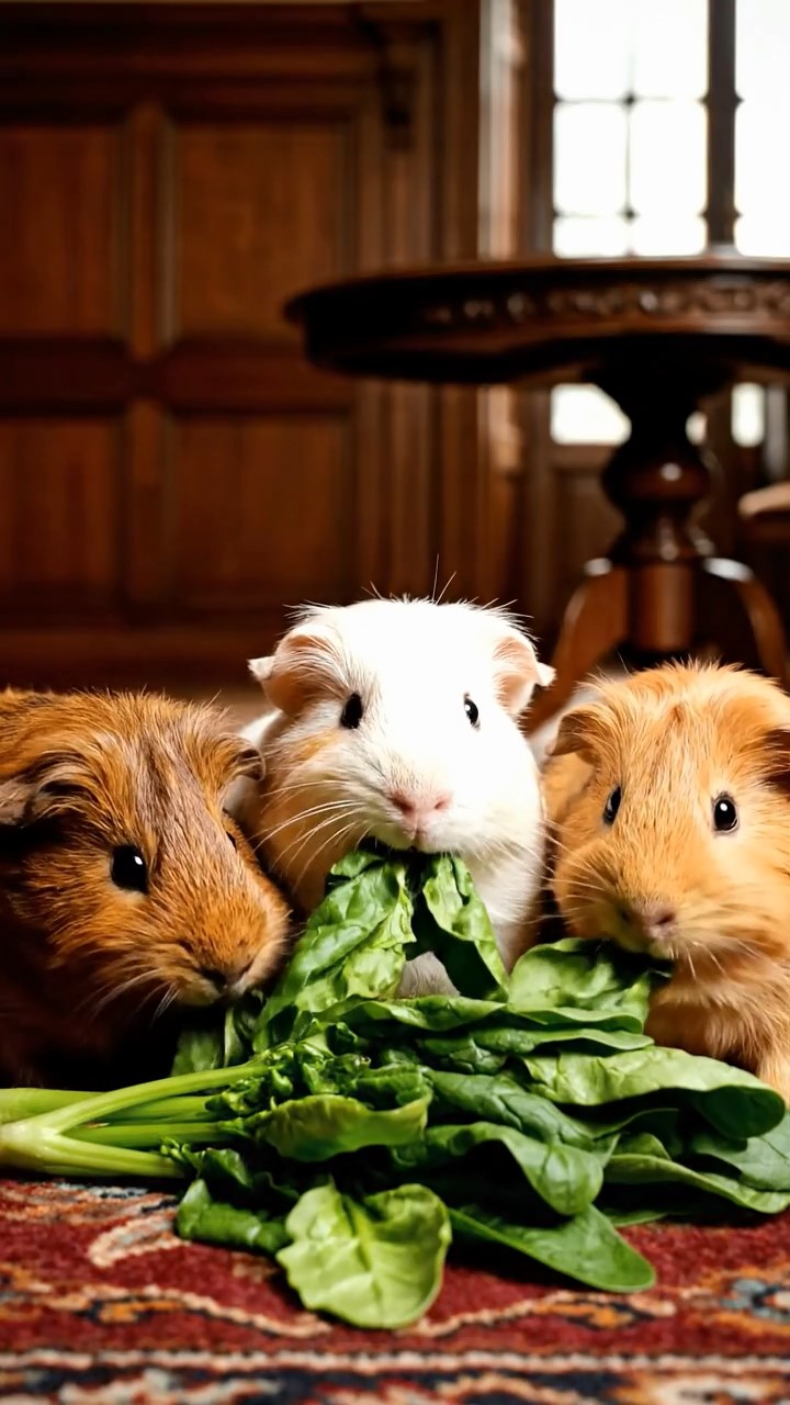 553. Detailed photo of 3 smooth-haired American guinea pigs with Gray, Cream, and Brown fur, burrowing like rabbits in a sandy dune with sparse grass and distant cacti, under a golden sunset, creating a vivid, realistic desert scene.