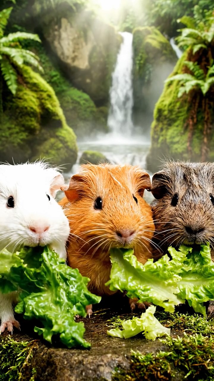 557. Detailed photo of 2 smooth-haired American guinea pigs with Fawn and Sable fur, dressed as bakers in tiny aprons, baking cookies in a guinea pig bakery with hay ovens and wooden counters, under soft lamplight, creating a realistic, cozy culinary scene.