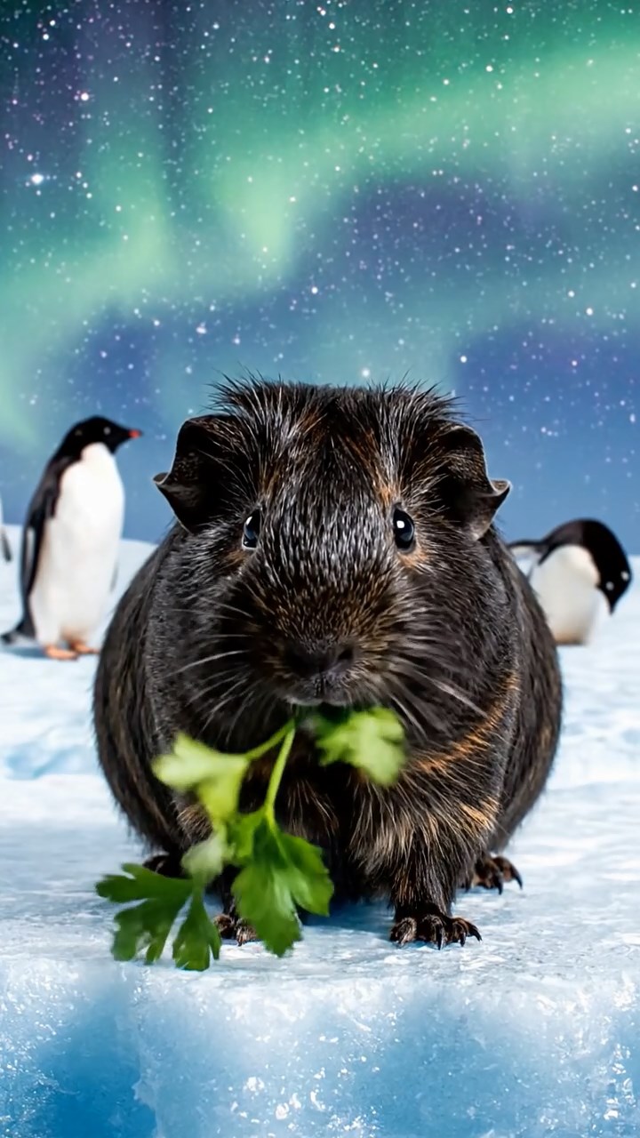 570. Photorealistic scene of 5 smooth-haired Teddy guinea pigs with Cream, Fawn, Sable, Gray, and Cinnamon fur, play-fighting in a grassy clearing with soft moss and scattered twigs, under gentle morning light, capturing a realistic, playful woodland moment.