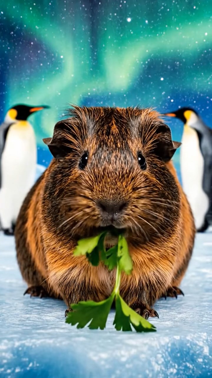 570. Photorealistic scene of 5 smooth-haired Teddy guinea pigs with Cream, Fawn, Sable, Gray, and Cinnamon fur, play-fighting in a grassy clearing with soft moss and scattered twigs, under gentle morning light, capturing a realistic, playful woodland moment.
