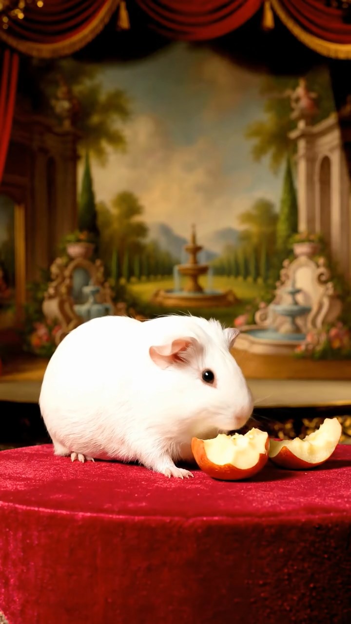 578. Photorealistic scene of 3 smooth-haired Teddy guinea pigs with Chocolate, Cinnamon, and Gray fur, climbing small rocks in a forested glade with soft moss and scattered leaves, under dappled sunlight, enhancing the authentic, adventurous atmosphere.