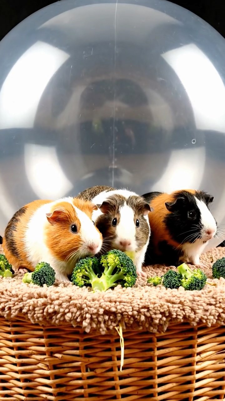 886. Photorealistic scene of 1 smooth-haired Teddy guinea pig with Cream fur, drinking from a clear stream, on a forested slope with pine needles and moss, under dappled sunlight, capturing a serene, lifelike moment of natural hydration.