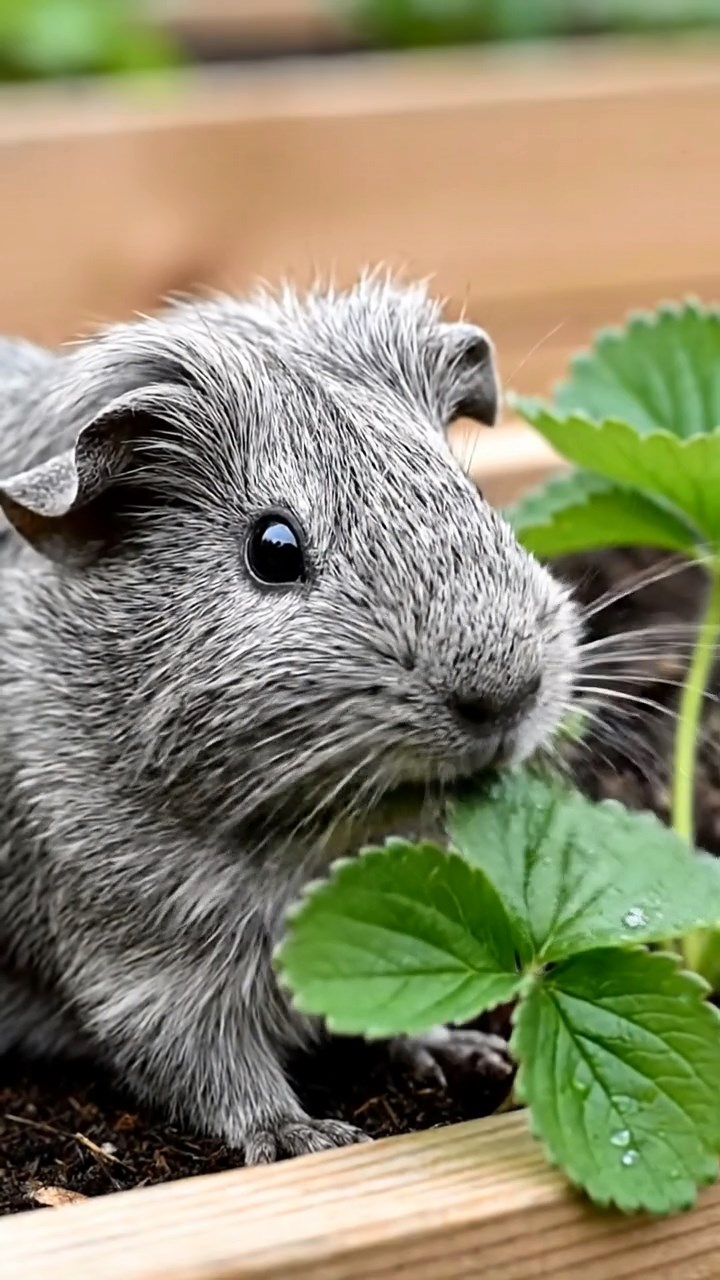 892. Realistic scene of 2 smooth-haired Californian guinea pigs with Orange and Black fur, dressed as tailors in tiny vests, sewing miniature shirts in a guinea pig atelier with colorful fabrics and hay mannequins, under warm lamplight, enhancing the lifelike, creative atmosphere.