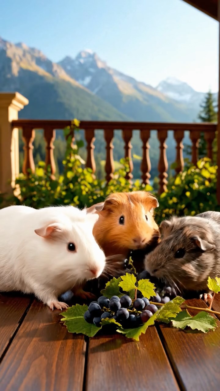 901. Detailed photo of 1 smooth-haired American guinea pig with White fur, meticulously nibbling on fresh carrots, delicately holding each piece with tiny paws while chewing rhythmically, in a vibrant wildflower field with buzzing bees and colorful butterflies fluttering around, under soft sunlight filtering through wispy clouds, creating a realistic, serene scene of peaceful foraging in a lush meadow dotted with daisies and clover.