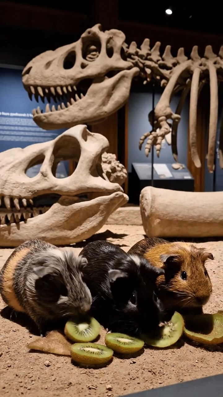 905. Detailed photo of 5 smooth-haired American guinea pigs with White, Orange, Gray, Black, and Brown fur, methodically nest-building by dragging twigs and grass with their teeth, weaving them into a cozy pile, in a tranquil forest glade with soft ferns and a babbling brook, under gentle morning light, creating a vivid, realistic scene of cooperative effort.