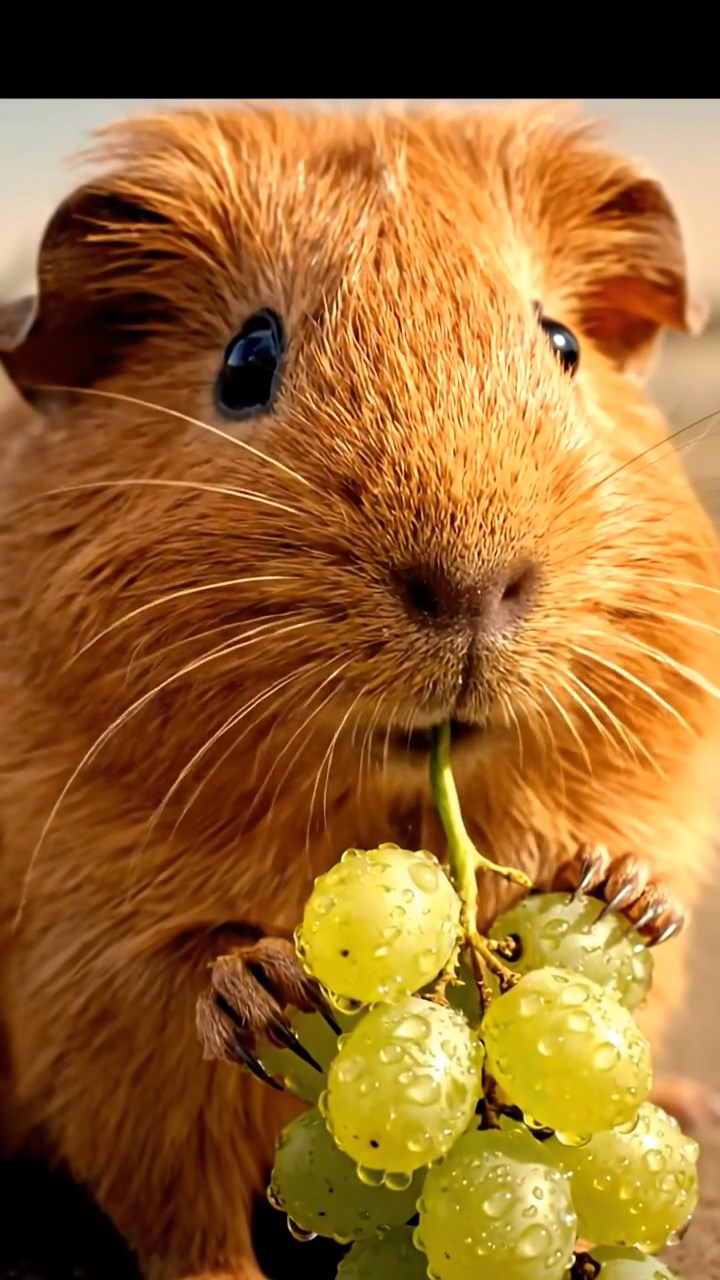 920. Realistic scene of 5 smooth-haired Californian guinea pigs with Cream, Fawn, Sable, Gray, and Cinnamon fur, sleeping in a cozy pile, their bodies curled tightly together, in a lush meadow with wildflowers and a gentle breeze, under golden sunlight, capturing a lifelike, tranquil group moment.