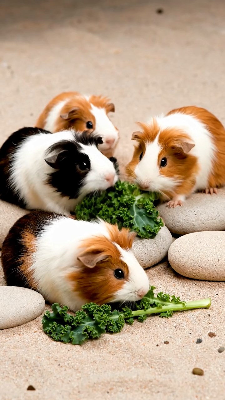 921. Detailed photo of 1 smooth-haired American guinea pig with White fur, nibbling on fresh apples, biting off small chunks with precise teeth, in a vibrant lavender garden with purple blooms swaying, under soft sunlight, creating a realistic, fragrant pastoral scene.