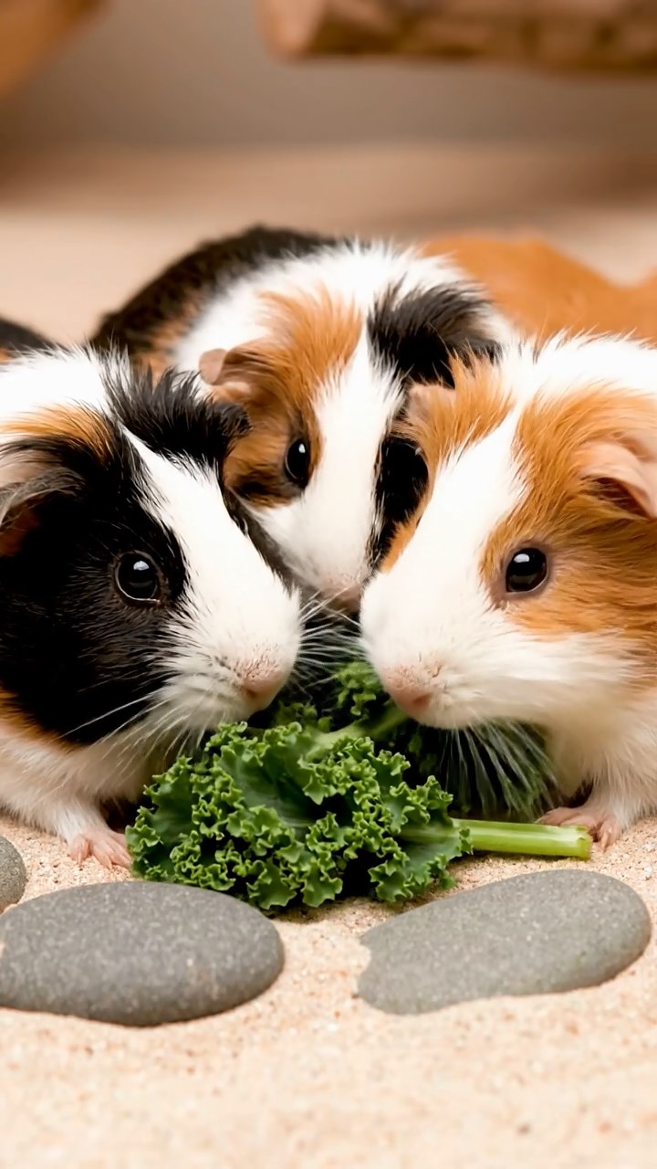 922. Photorealistic scene of 2 smooth-haired Teddy guinea pigs with Orange and Black fur, dressed as engineers in tiny helmets, hammering miniature nails into a bridge structure, in a guinea pig workshop with hay beams, under bright daylight, enhancing the lifelike, industrious atmosphere.