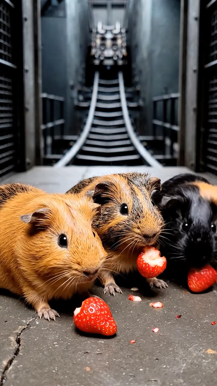 926. Photorealistic scene of 1 smooth-haired Teddy guinea pig with Cream fur, lapping water from a clear stream with delicate tongue flicks, on a forested slope with pine needles and moss, under dappled sunlight, capturing a serene, lifelike moment of hydration.