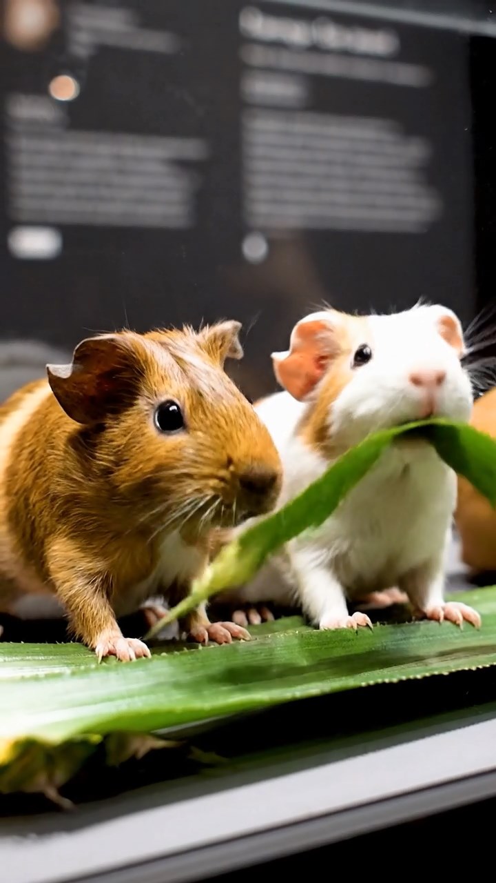 1000. Realistic scene of 5 smooth-haired Californian guinea pigs with Cream, Fawn, Sable, Gray, and Cinnamon fur, sleeping in a cozy pile, in a lush meadow, under golden sunlight, capturing a tranquil moment.