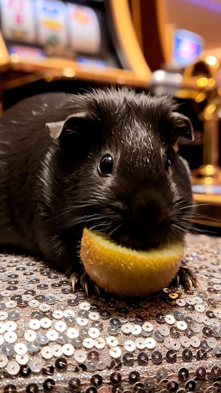 523. Highly detailed view of 3 smooth-haired Himalayan guinea pigs with Gray, Cream, and Brown fur, mating in a secluded grassy clearing surrounded by tall ferns and soft moss, under gentle morning light, creating a realistic, intimate natural scene.