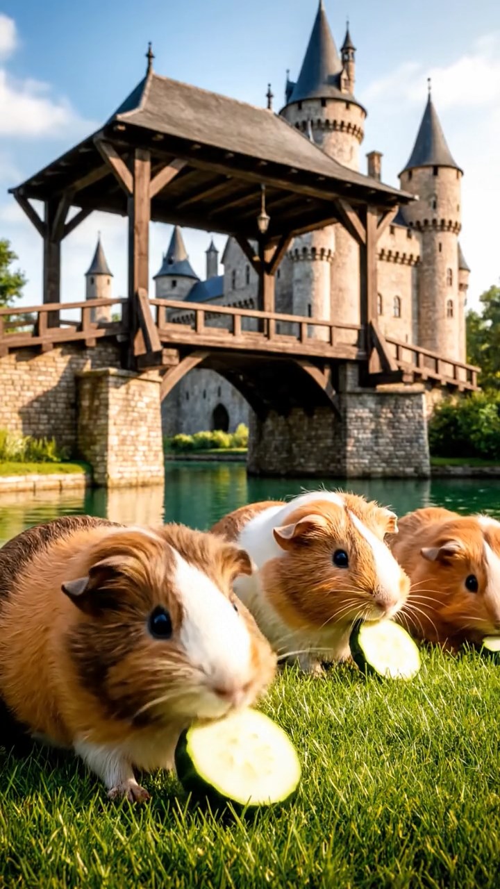 532. Realistic scene of 2 smooth-haired Californian guinea pigs with Orange and Black fur, dressed as tailors in tiny vests, sewing miniature coats in a guinea pig atelier with colorful fabrics and hay mannequins, under warm lamplight, enhancing the lifelike, creative atmosphere.