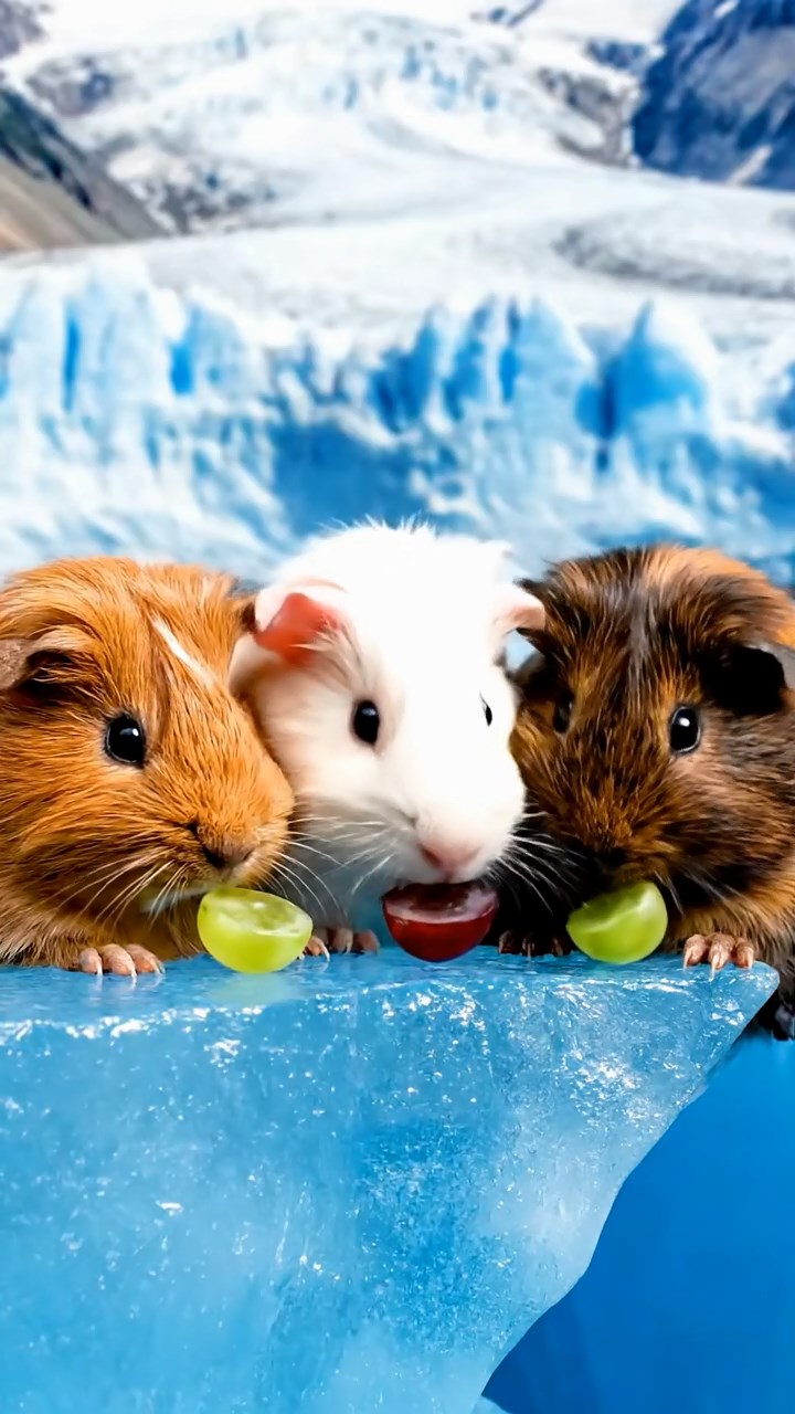 534. Photorealistic scene of 4 smooth-haired Teddy guinea pigs with Fawn, Chocolate, Cinnamon, and Sable fur, dressed as librarians in tiny glasses, organizing miniature books in a guinea pig library with hay shelves and soft lamplight, capturing a realistic, cozy moment.