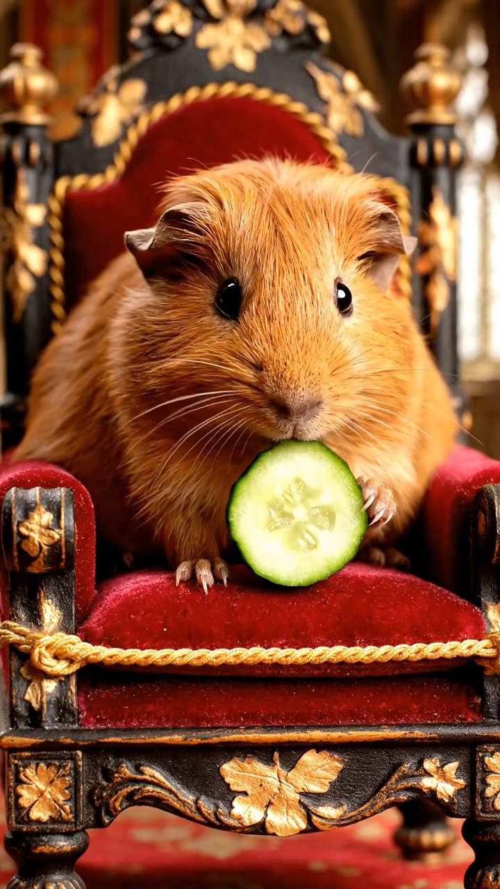 542. Photorealistic scene of 2 smooth-haired Teddy guinea pigs with Orange and Black fur, dressed as engineers in tiny helmets, building a miniature tower in a guinea pig workshop with hay beams and tools, under bright daylight, enhancing the lifelike, industrious atmosphere.