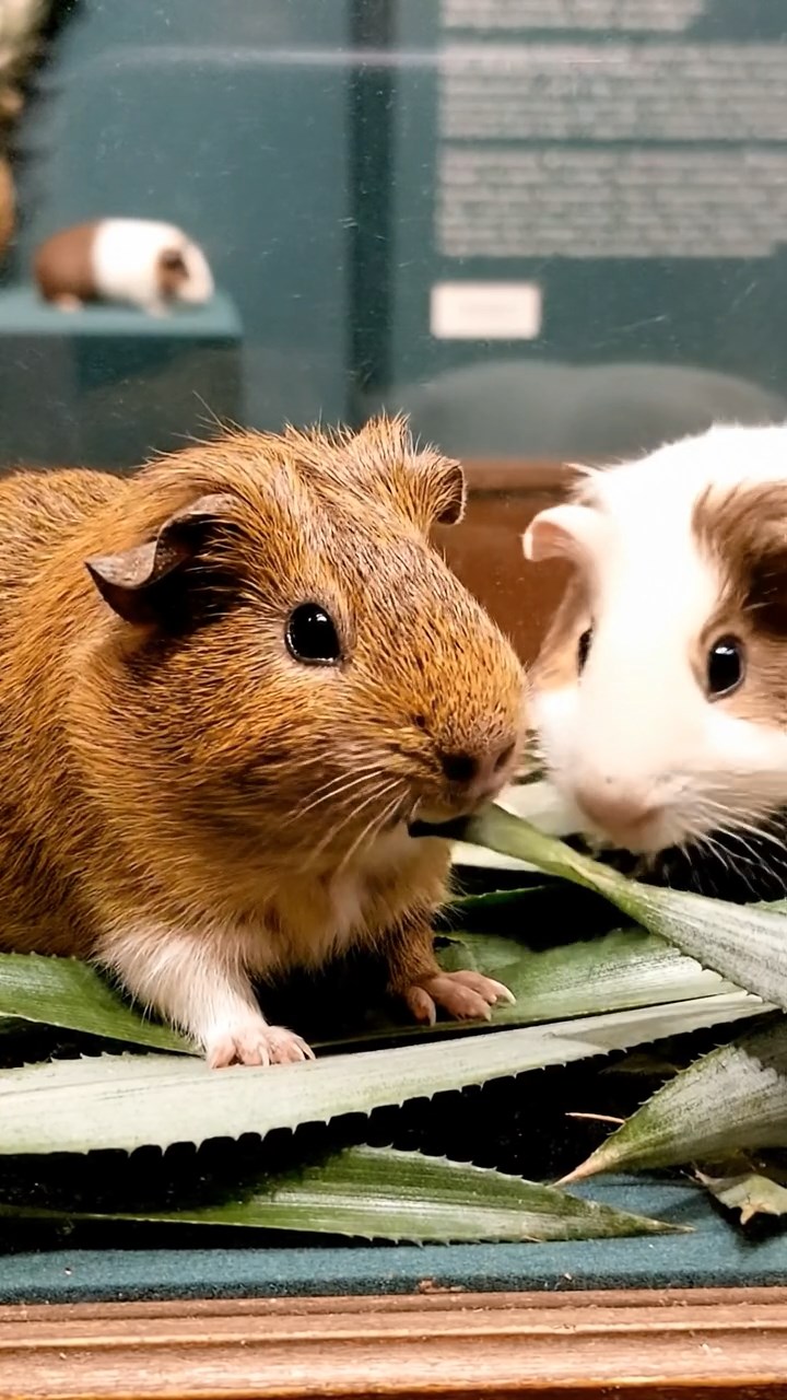 549. Detailed photo of 4 smooth-haired American guinea pigs with White, Orange, Black, and Brown fur, dressed as doctors in tiny white coats, treating injuries in a guinea pig hospital with miniature beds and medical charts, under bright lights, creating a vivid, lifelike medical scene.