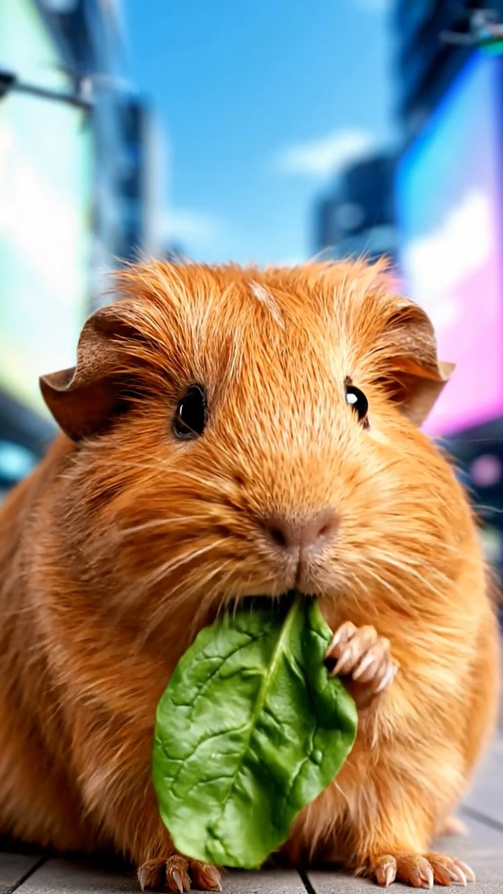 553. Detailed photo of 3 smooth-haired American guinea pigs with Gray, Cream, and Brown fur, burrowing like rabbits in a sandy dune with sparse grass and distant cacti, under a golden sunset, creating a vivid, realistic desert scene.
