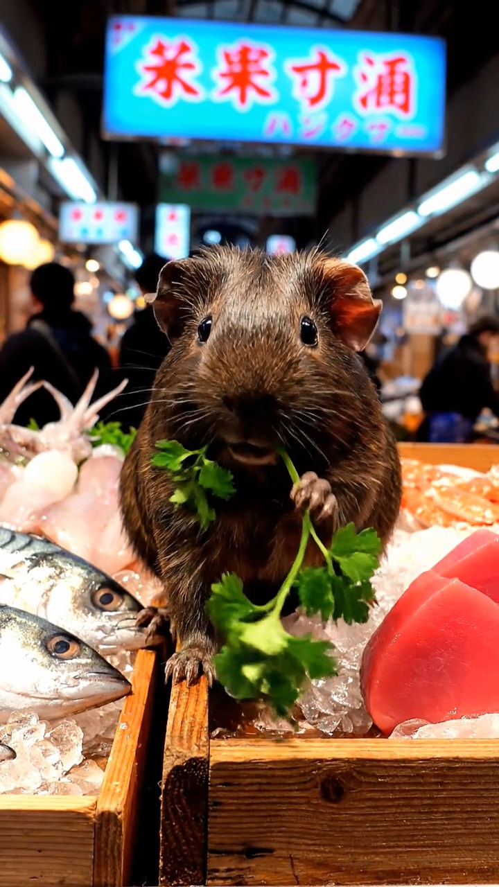 562. Photorealistic scene of 2 smooth-haired Teddy guinea pigs with Orange and Black fur, dressed as engineers in tiny helmets, constructing a miniature dam in a guinea pig workshop with hay beams and tools, under bright daylight, enhancing the lifelike, industrious atmosphere.