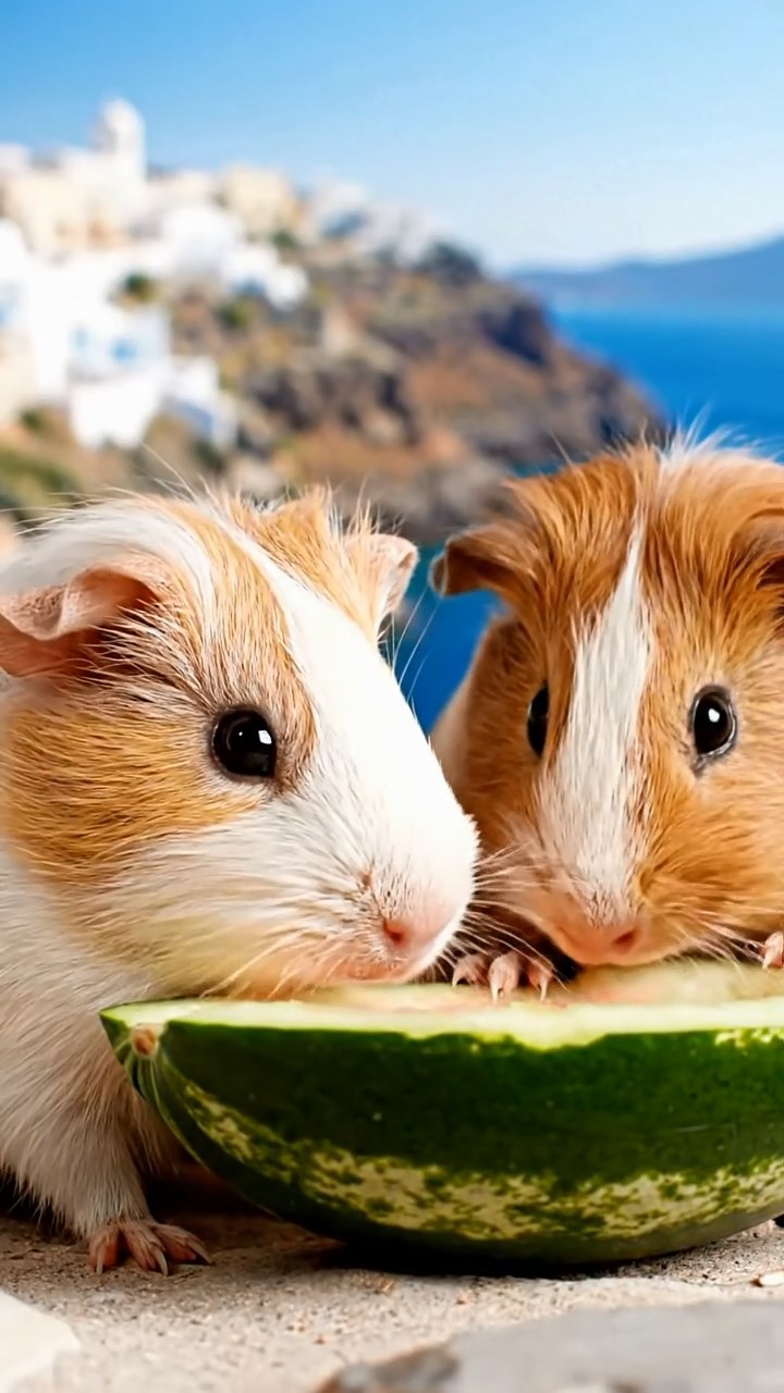 569. Detailed photo of 4 smooth-haired American guinea pigs with White, Orange, Black, and Brown fur, dressed as doctors in tiny white coats, performing check-ups in a guinea pig hospital with miniature beds and medical charts, under bright lights, creating a vivid, lifelike medical scene.