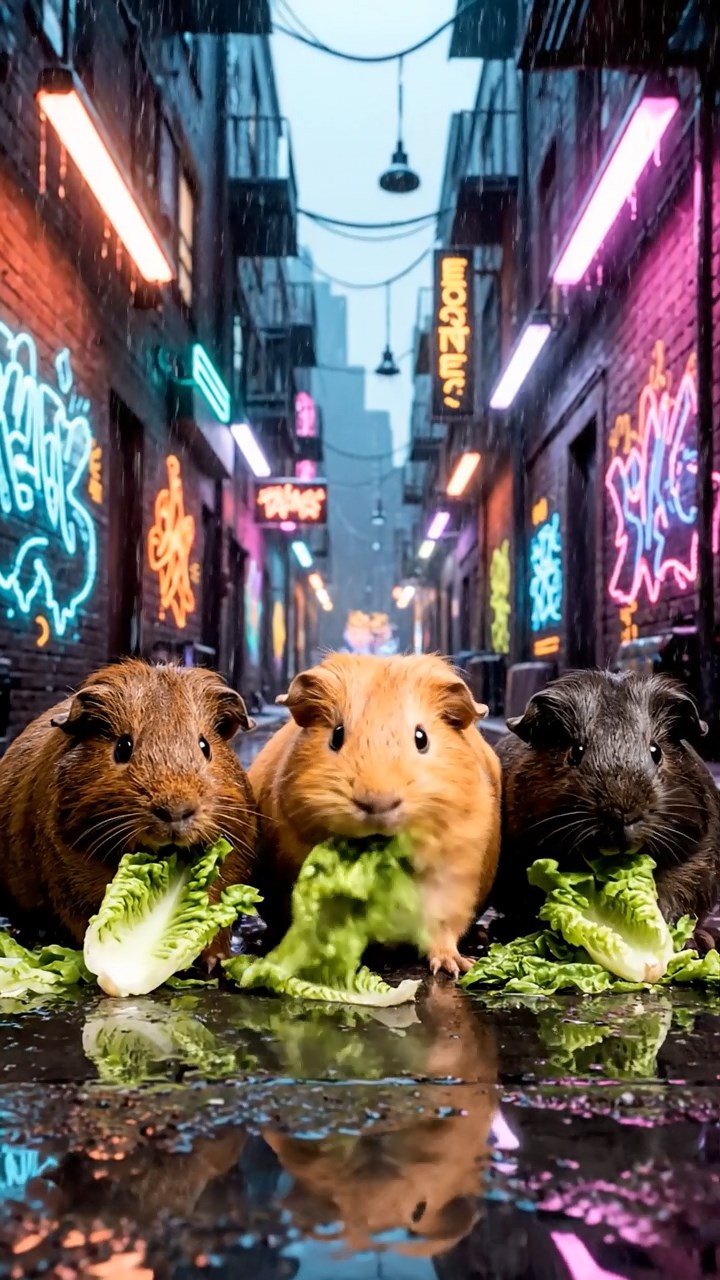 569. Detailed photo of 4 smooth-haired American guinea pigs with White, Orange, Black, and Brown fur, dressed as doctors in tiny white coats, performing check-ups in a guinea pig hospital with miniature beds and medical charts, under bright lights, creating a vivid, lifelike medical scene.