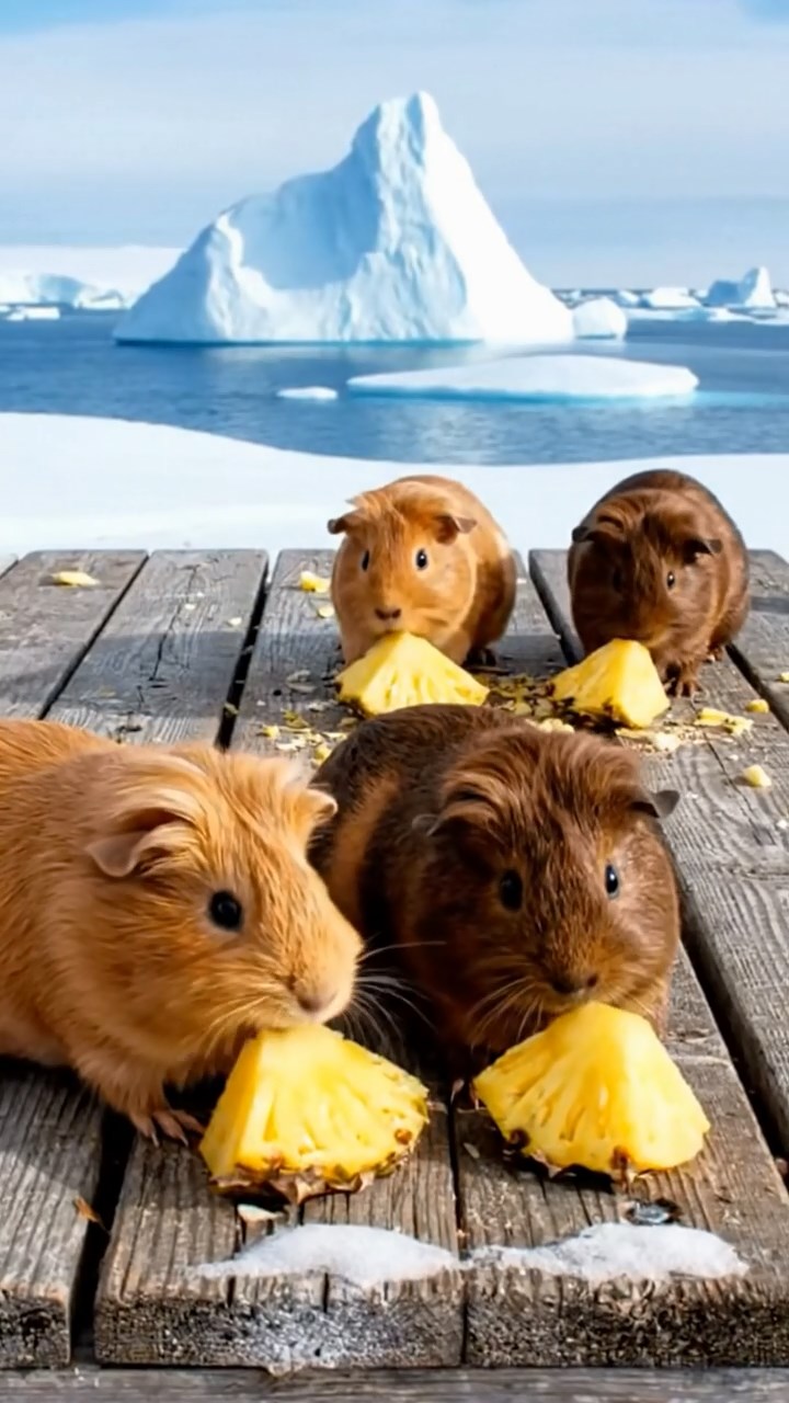 573. Detailed photo of 3 smooth-haired American guinea pigs with Gray, Cream, and Brown fur, burrowing like rabbits in a sandy dune with sparse grass and distant cacti, under a golden sunset, creating a vivid, realistic desert scene.