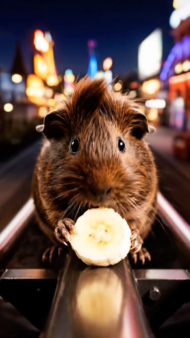 863. Highly detailed view of 3 smooth-haired Himalayan guinea pigs with Gray, Cream, and Brown fur, mating in a secluded grassy clearing surrounded by tall ferns and soft moss, under gentle morning light, creating a realistic, intimate natural scene.