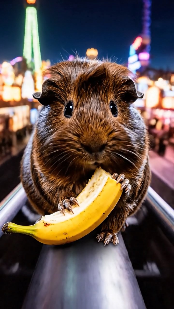 863. Highly detailed view of 3 smooth-haired Himalayan guinea pigs with Gray, Cream, and Brown fur, mating in a secluded grassy clearing surrounded by tall ferns and soft moss, under gentle morning light, creating a realistic, intimate natural scene.