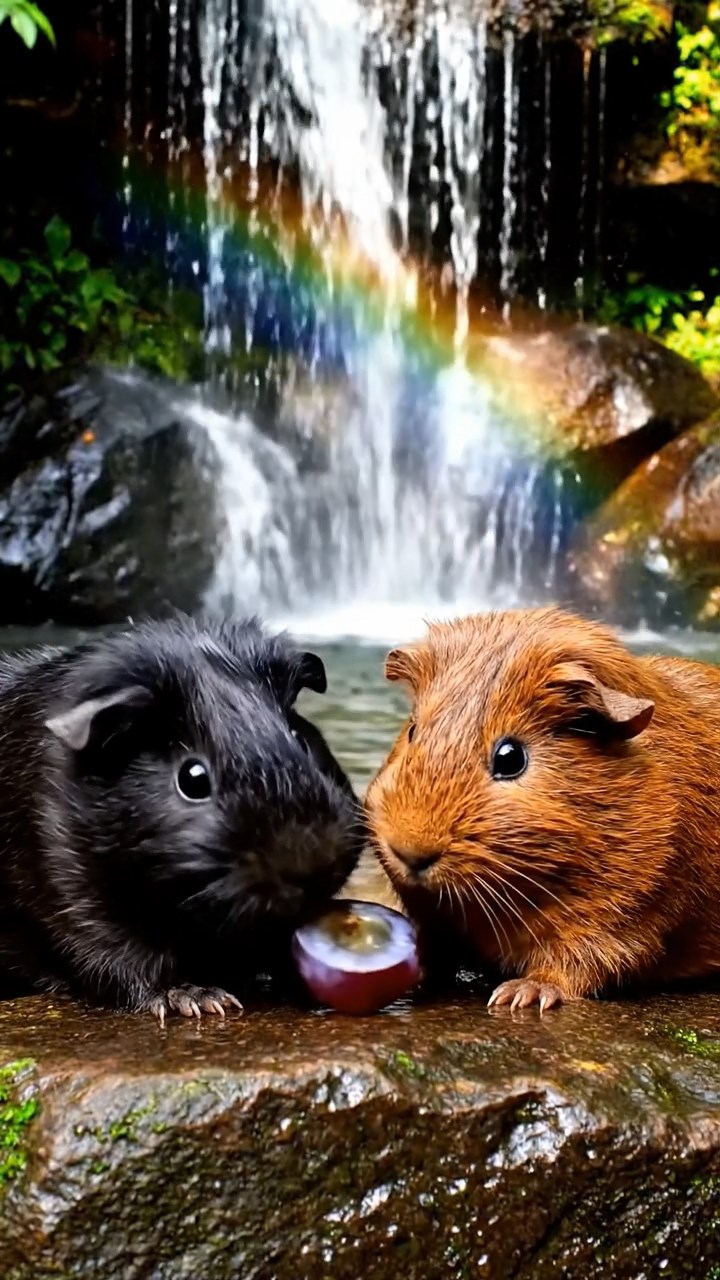 869. Detailed photo of 4 smooth-haired American guinea pigs with White, Orange, Black, and Brown fur, dressed as doctors in tiny white coats, consulting charts in a guinea pig hospital with miniature beds and medical charts, under bright lights, creating a vivid, lifelike medical scene.