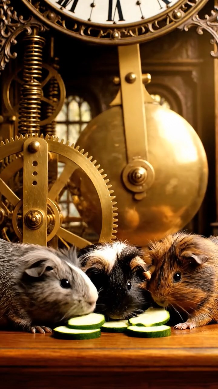 873. Detailed photo of 3 smooth-haired American guinea pigs with Gray, Cream, and Brown fur, burrowing like rabbits in a sandy dune with sparse grass and distant cacti, under a golden sunset, creating a vivid, realistic desert scene.