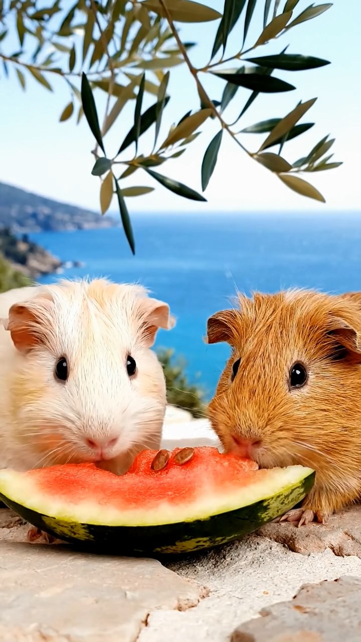 874. Photorealistic scene of 4 smooth-haired Teddy guinea pigs with Fawn, Chocolate, Cinnamon, and Sable fur, dressed as librarians in tiny glasses, cataloging miniature books in a guinea pig library with hay shelves and soft lamplight, capturing a realistic, cozy moment.