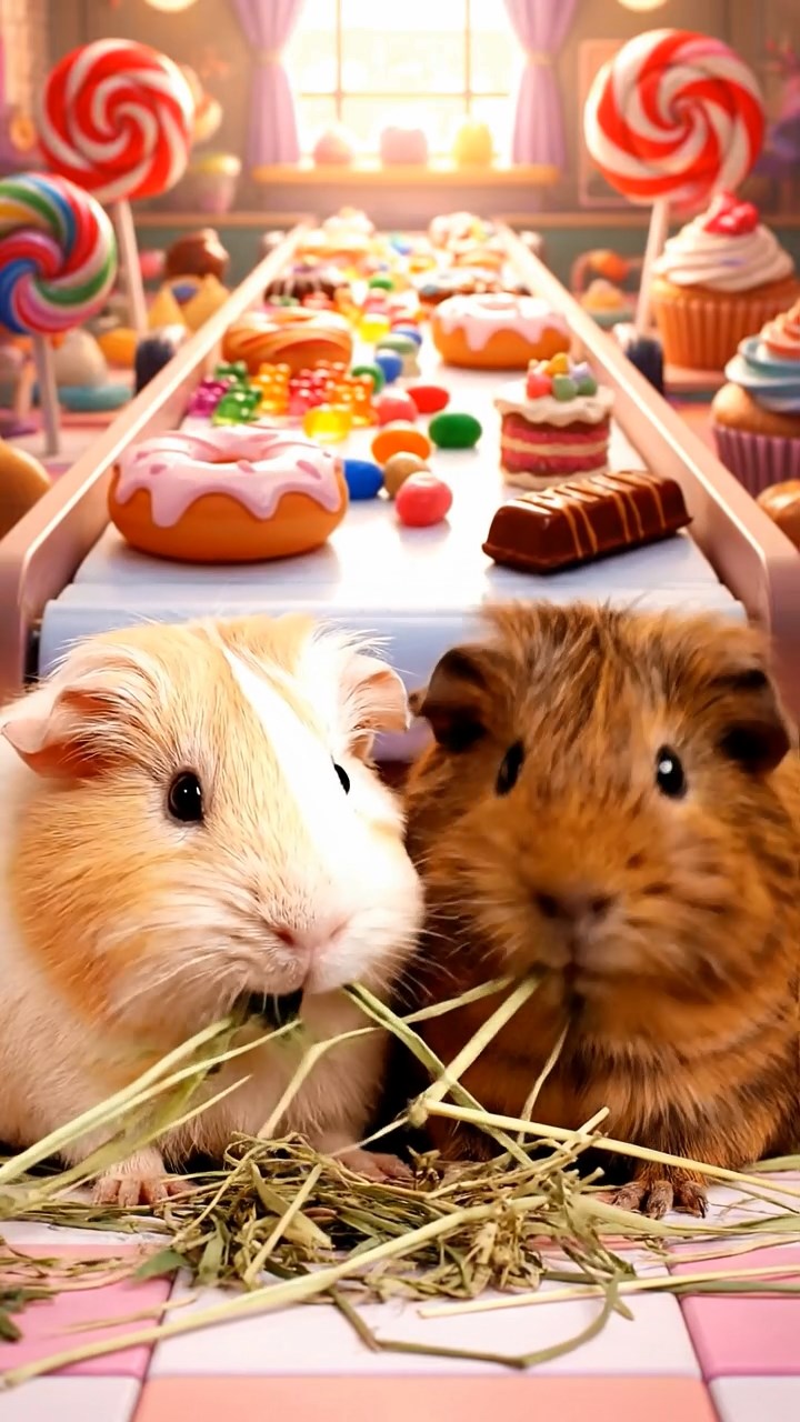 878. Photorealistic scene of 3 smooth-haired Teddy guinea pigs with Chocolate, Cinnamon, and Gray fur, climbing small rocks in a forested glade with soft moss and scattered leaves, under dappled sunlight, enhancing the authentic, adventurous atmosphere.