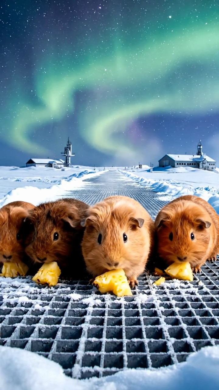 879. Highly detailed view of 4 smooth-haired Himalayan guinea pigs with White, Orange, Black, and Brown fur, dressed as writers in tiny scarves, drafting poems in a guinea pig study with miniature books and hay desks, under warm lamplight, creating a vivid, realistic literary scene.