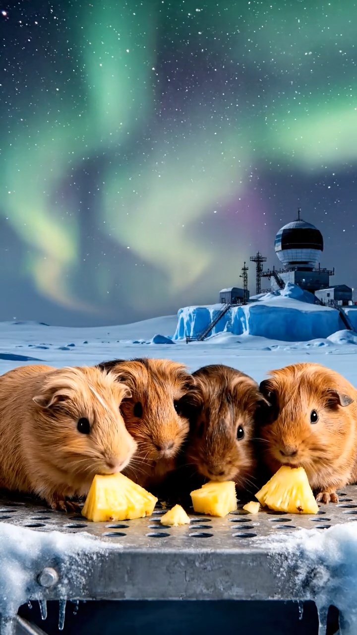 879. Highly detailed view of 4 smooth-haired Himalayan guinea pigs with White, Orange, Black, and Brown fur, dressed as writers in tiny scarves, drafting poems in a guinea pig study with miniature books and hay desks, under warm lamplight, creating a vivid, realistic literary scene.