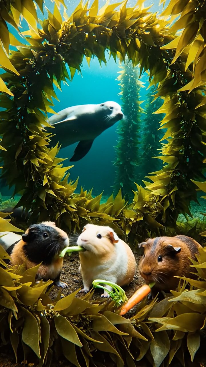 882. Photorealistic scene of 2 smooth-haired Teddy guinea pigs with Orange and Black fur, dressed as engineers in tiny helmets, building a miniature windmill in a guinea pig workshop with hay beams and tools, under bright daylight, enhancing the lifelike, industrious atmosphere.