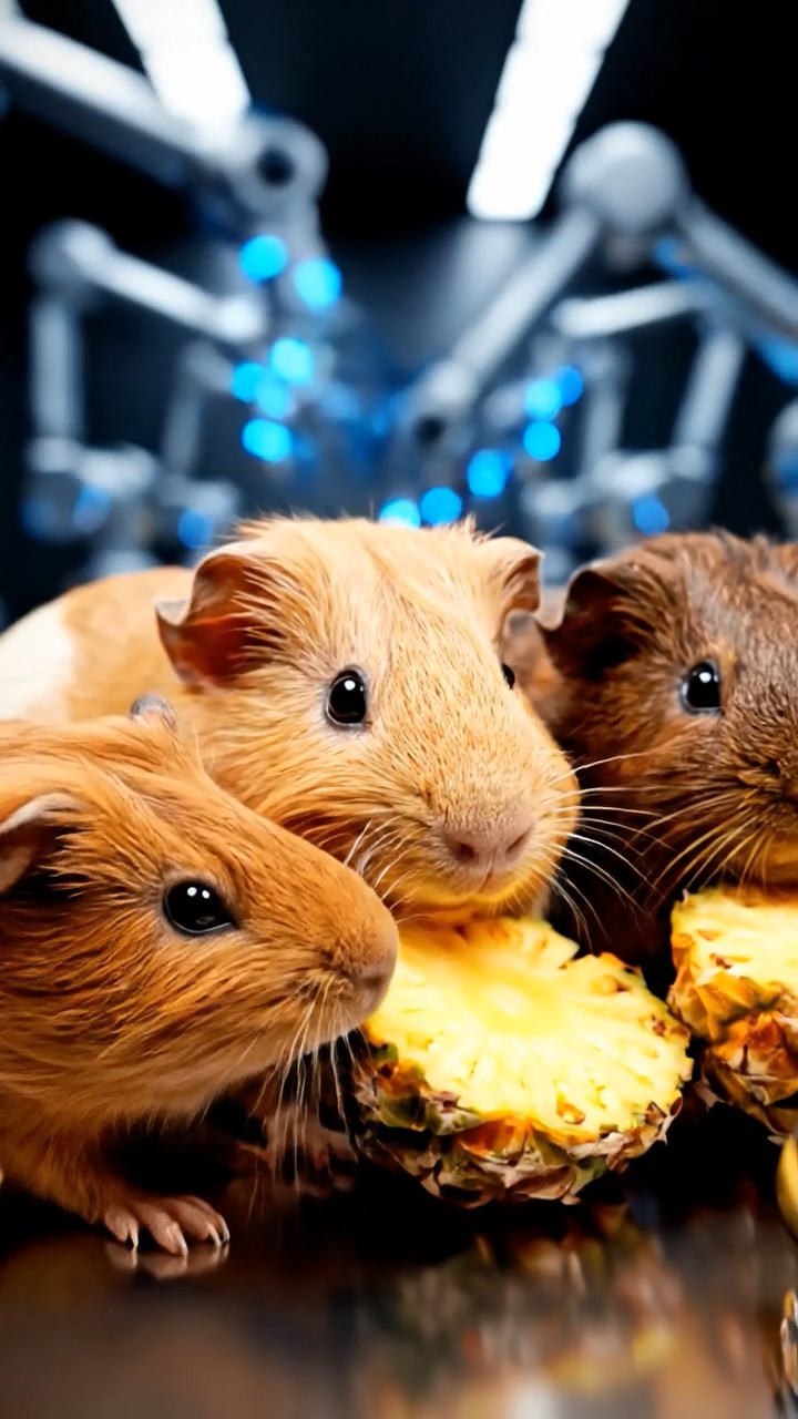 906. Photorealistic scene of 1 smooth-haired Teddy guinea pig with Cream fur, delicately nibbling on fresh alfalfa sprouts, chewing slowly with small, precise bites, on a rocky cliffside overlooking a turbulent sea with waves crashing against jagged rocks, under dramatic clouds casting soft shadows, capturing a lifelike, coastal moment.