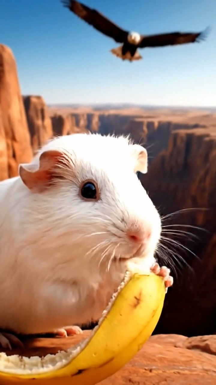 917. Detailed photo of 2 smooth-haired American guinea pigs with Fawn and Sable fur, dressed as bakers in tiny aprons, kneading dough with their tiny paws in a guinea pig bakery with hay ovens and wooden counters, under soft lamplight, creating a realistic, cozy culinary scene.