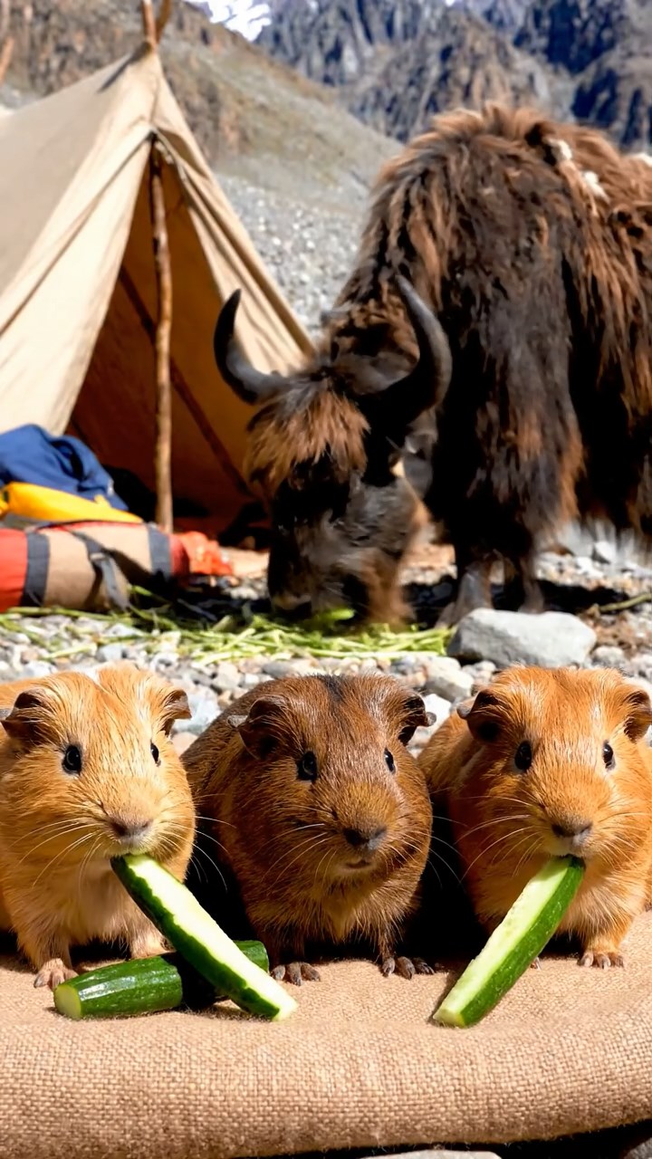 919. Highly detailed view of 4 smooth-haired Himalayan guinea pigs with White, Orange, Black, and Brown fur, dressed as writers in tiny scarves, typing stories with tiny paws on miniature typewriters, in a guinea pig study with hay desks, under warm lamplight, creating a vivid, realistic literary scene.