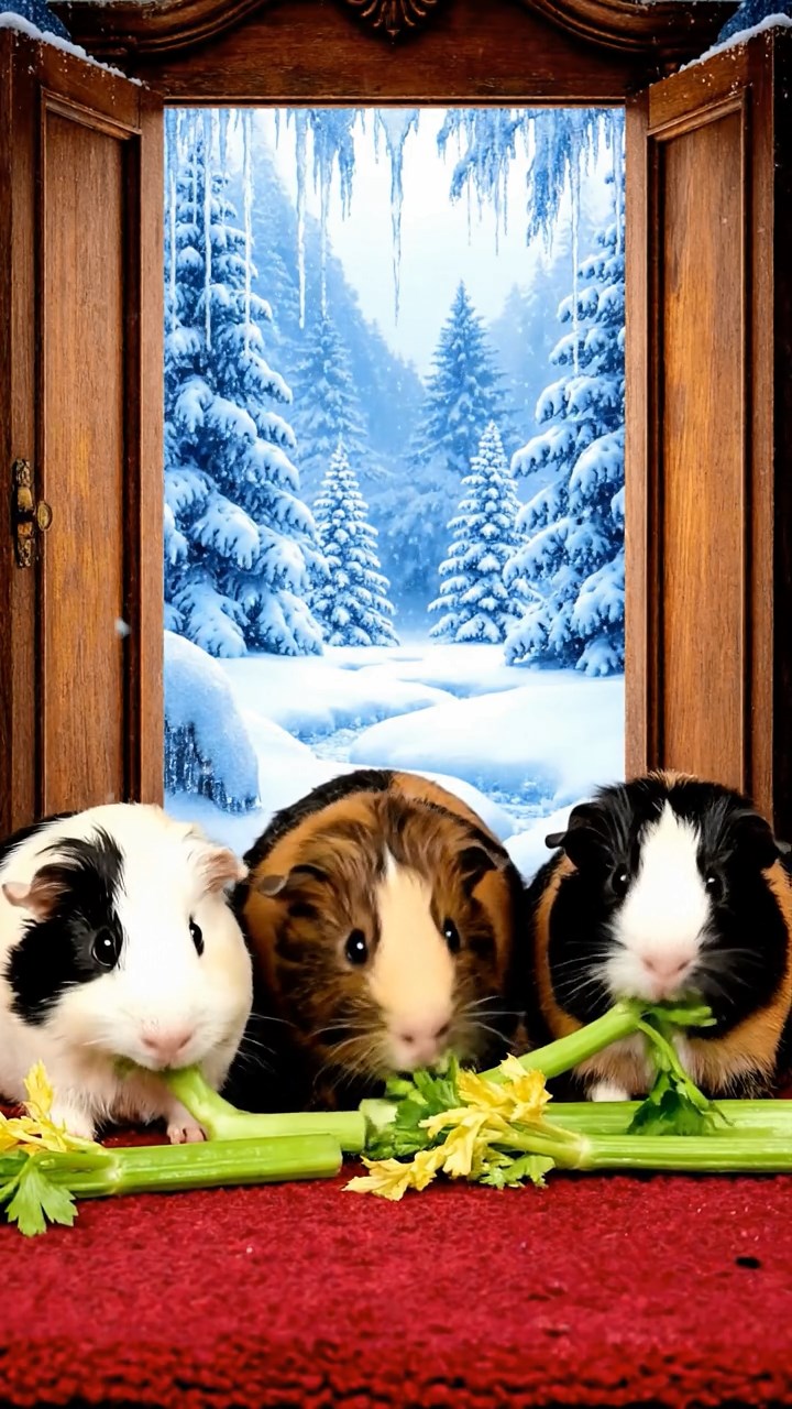 922. Photorealistic scene of 2 smooth-haired Teddy guinea pigs with Orange and Black fur, dressed as engineers in tiny helmets, hammering miniature nails into a bridge structure, in a guinea pig workshop with hay beams, under bright daylight, enhancing the lifelike, industrious atmosphere.