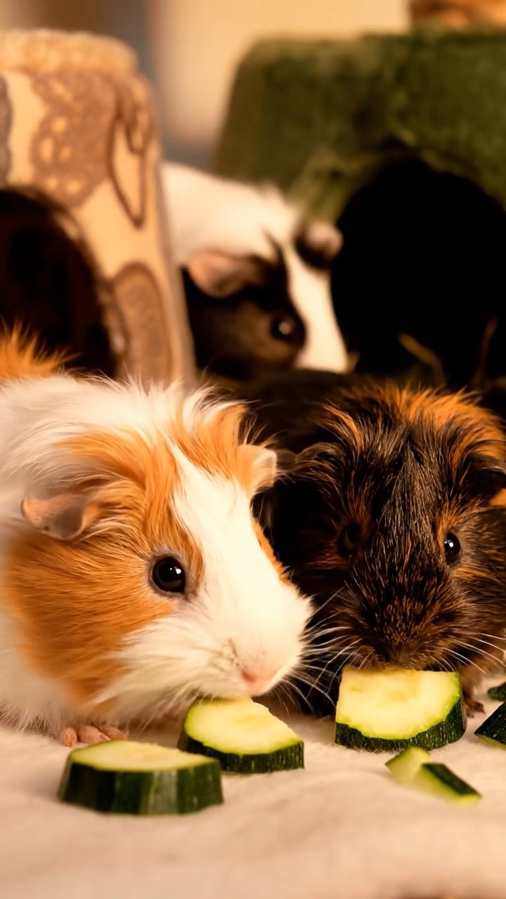 1400. Realistic depiction of 2 smooth-haired Skinny guinea pigs in brown and cream colors, nibbling on pineapple leaves, atop a famous New York monument crown with views.