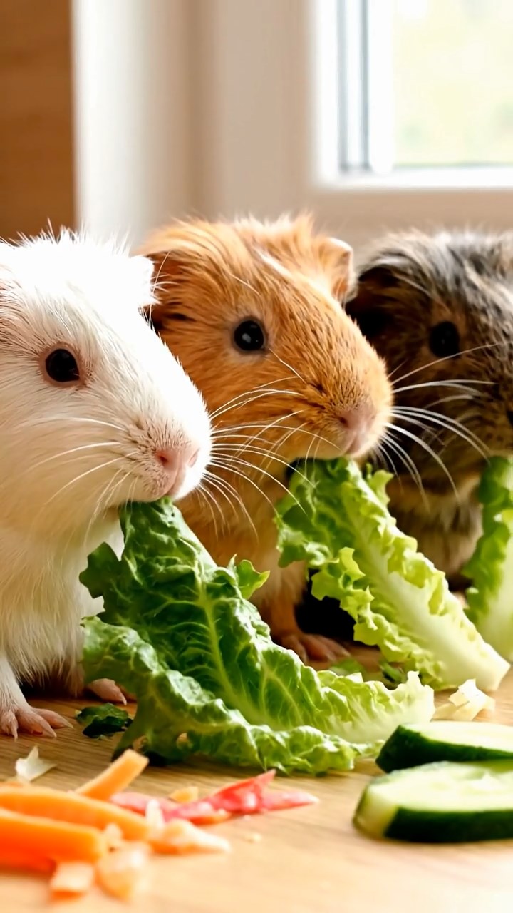 601. Detailed photo of 1 smooth-haired American guinea pig with White fur, munching on fresh carrots, in a vibrant wildflower field with buzzing bees and colorful butterflies, under soft sunlight, creating a realistic, serene scene of peaceful foraging in a lush meadow.