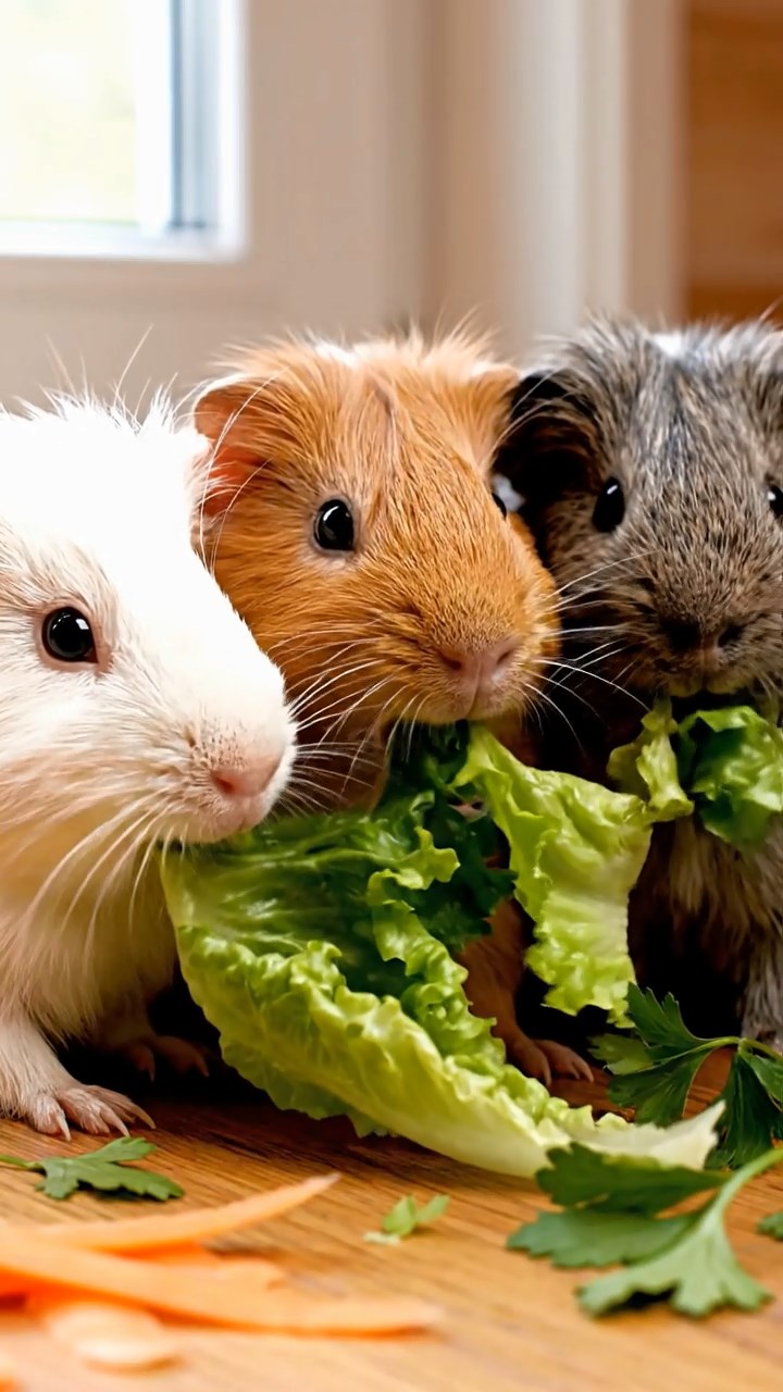 601. Detailed photo of 1 smooth-haired American guinea pig with White fur, munching on fresh carrots, in a vibrant wildflower field with buzzing bees and colorful butterflies, under soft sunlight, creating a realistic, serene scene of peaceful foraging in a lush meadow.