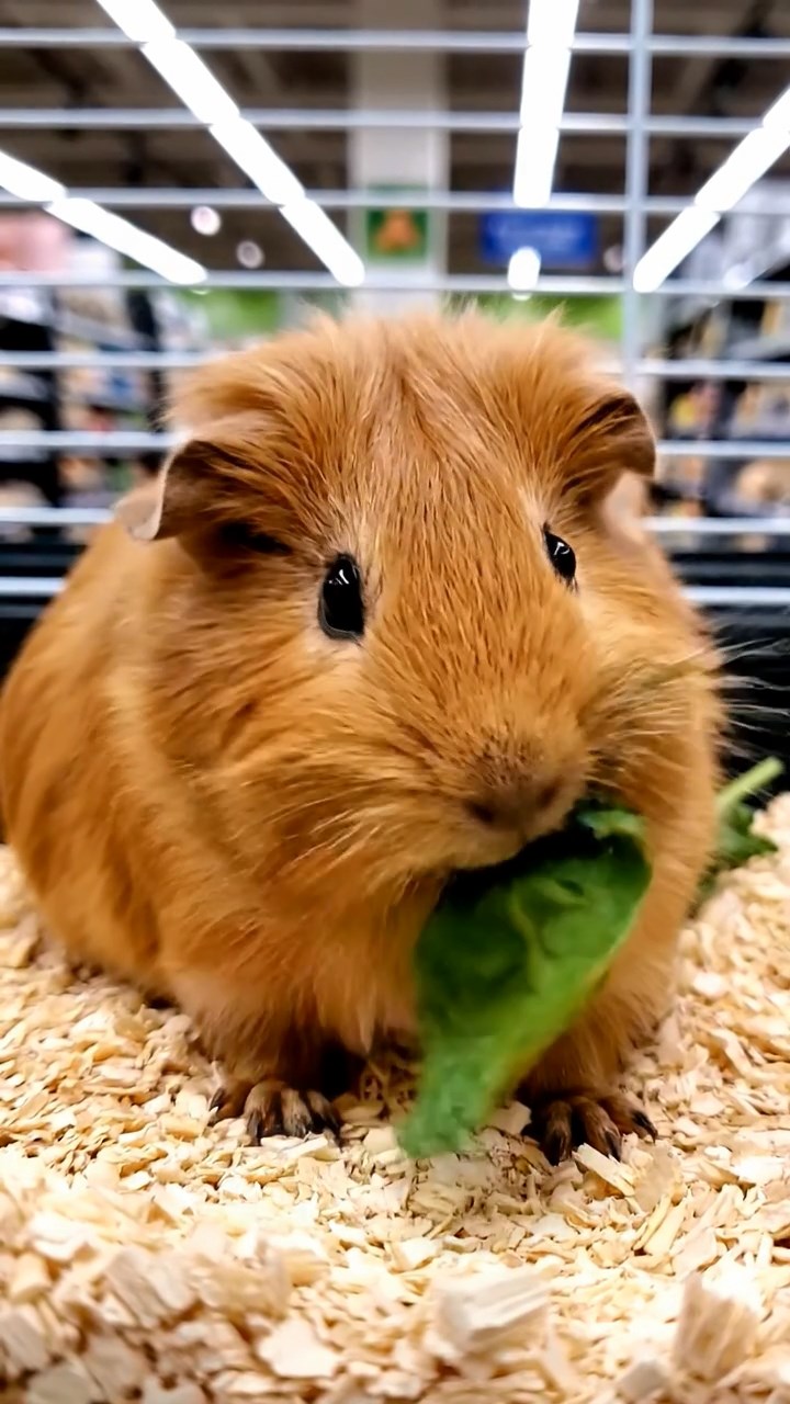 604. Realistic scene of 4 smooth-haired Californian guinea pigs with Fawn, Chocolate, Cinnamon, and Sable fur, dressed as firefighters in tiny uniforms, operating a miniature hose in a guinea pig town square with cobblestone paths and glowing lanterns, enhancing the lifelike, heroic atmosphere.