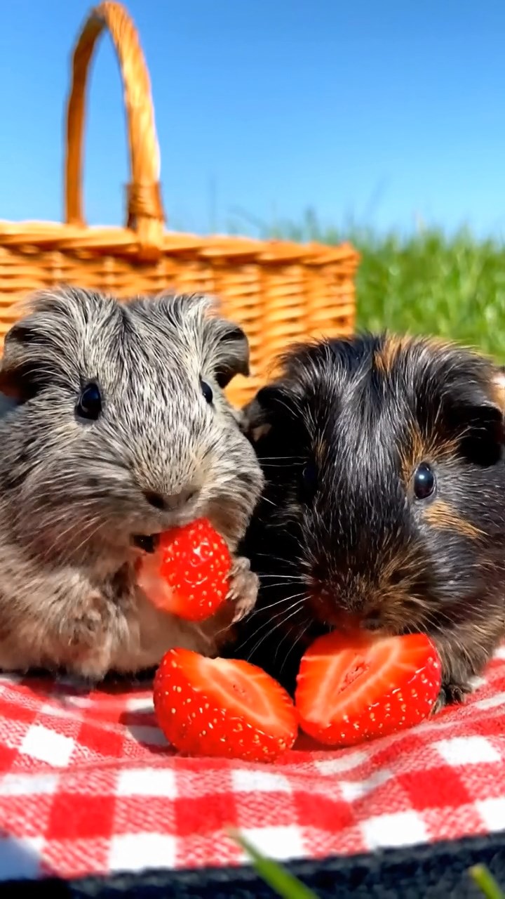 606. Photorealistic scene of 1 smooth-haired Teddy guinea pig with Cream fur, nibbling on fresh alfalfa sprouts, on a rocky outcrop overlooking a serene valley with rolling hills and scattered wildflowers, under soft daylight, capturing a lifelike, pastoral moment.
